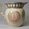 Commemorative pearlware pottery jug William Betty the British child actor, circa 1804