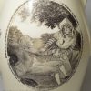 Commemorative creamware jug Mrs Clarke scandal, circa 1810