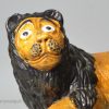 Staffordshire prattware pottery lion, circa 1800