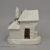 Staffordshire porcelain cottage pastille burner, circa 1840