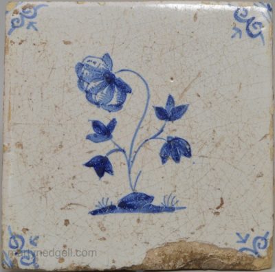 Dutch Delft tile, circa 1700