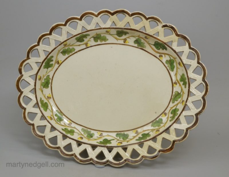 Creamware pottery stand, Circa 1800