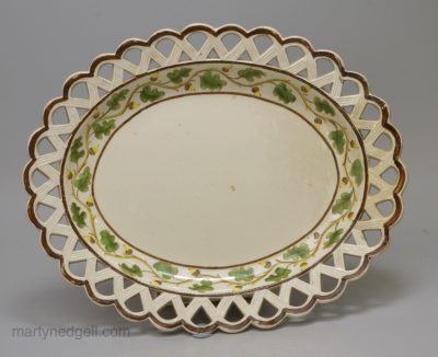 Creamware pottery stand, Circa 1800