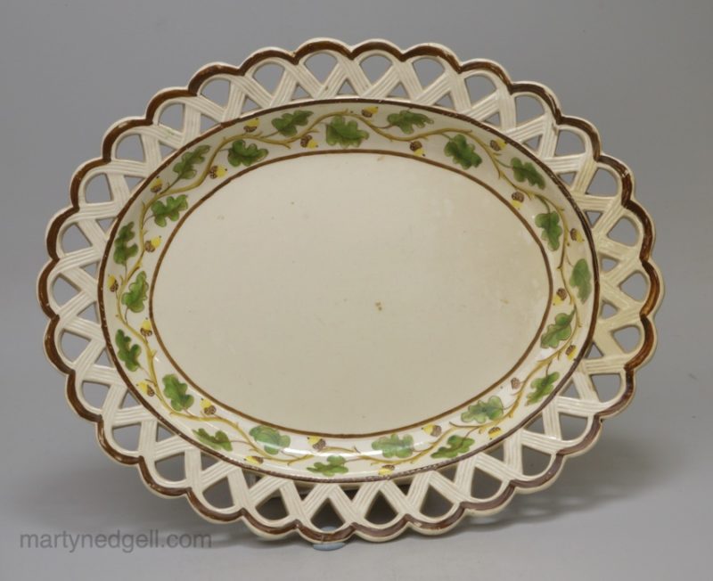 Creamware pottery stand, Circa 1800