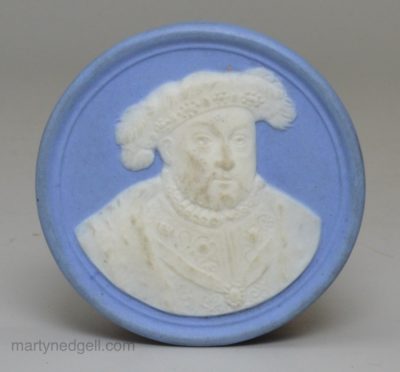Wedgwood jasper ware disc of Henry VIII, circa 1800