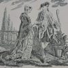Liverpool delft tile decorated with a Sadler print, circa 1770