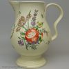 Creamware pottery serving jug 'Rich'd Abbey, Watford', circa 1770 probably Leeds Pottery