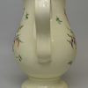 Creamware pottery serving jug 'Rich'd Abbey, Watford', circa 1770 probably Leeds Pottery