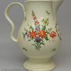 Creamware pottery serving jug 'Rich'd Abbey, Watford', circa 1770 probably Leeds Pottery