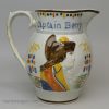 Commemorative prattware pottery jug, 'Admiral Nelson and Captain Berry, circa 1800