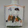 Prattware pottery 'Macaroni' tea canister, circa 1820