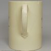 Commemorative creamware mug decorated with a print of Queen Charlotte, circa 1780