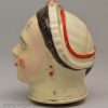 Creamware pottery snuff box moulded as a ladies head, circa 1780