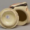 Creamware pottery snuff box moulded as a ladies head, circa 1780