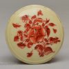 Creamware pottery snuff box moulded as a ladies head, circa 1780