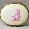 South Staffordshire enamel snuff box painted with cherubs, circa 1780
