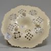 Creamware pottery pierced chamber stick, circa 1920