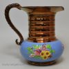 Copper lustre jug, circa 1840