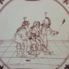 Bristol delft biblical tile, the Shearing of Samson, circa 1750