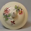 Creamware pottery teapot painted with overglaze enamels, circa 1780