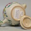 Staffordshire white salt glaze teapot decorated with enamels, circa 1760