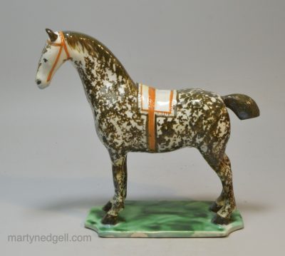 Prattware pottery horse, circa 1820