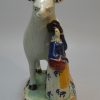 Pair of Yorkshire type prattware sheep with attendants, circa 1820