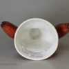 English porcelain fox head stirrup cup, circa 1830