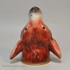 English porcelain fox head stirrup cup, circa 1830