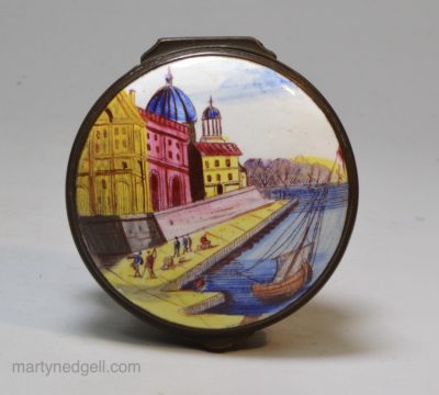 South Staffordshire enamel snuff box, circa 1780