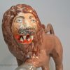 Staffordshire pearlware pottery Medici lion pearlware body with overglaze enamels, circa 1820