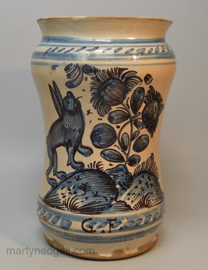 North Italian albarello, circa 1680, probably Laterza