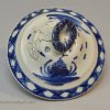Small pearlware coffee pot decorated with blue under the glaze, circa 1790