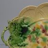 Creamware pottery dish decorated with Whieldon type colours under the glaze, circa 1770