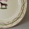 Creamware pottery plate painted with the famous race horse 'HIGH FLYER', circa 1793 Neale & Co