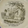 Prattware pottery child's plate 'MY CHILDHOOD', circa 1820