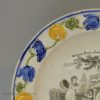 Prattware pottery child's plate 'MY CHILDHOOD', circa 1820