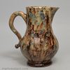 Solid agateware jug, circa 1760 interior covered in cream slip