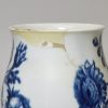 Worcester Porcelain bell shaped jug printed with flowers from the natural sprays group, circa 1775
