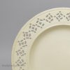 Small pierced creamware pottery plate, circa1780