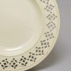 Small pierced creamware pottery plate, circa1780