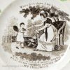 Pearlware pottery child's plate 'MY CHILDHOOD', circa 1840