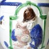 Large pearlware pottery jug moulded with 'Shakespeare Poet, Spendthrift and The Miser, circa 1800