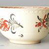 Creamware pottery tea bowl, circa 1770 possibly Cockpit Hill Pottery