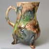 Creamware pottery jug decorated with Whieldon colours under the glaze, circa 1770