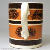 Mochaware mug, creamware pottery with dendritic decoration, circa 1820