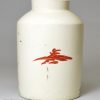 English creamware pottery tea canister decorated in the Netherlands, circa 1780