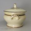 Creamware pottery sauce tureen, circa 1800