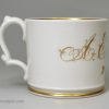 English porcelain mug 'A. E. Saxton', circa 1840