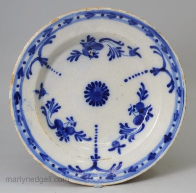 Small Dutch Delft plate, circa 1740